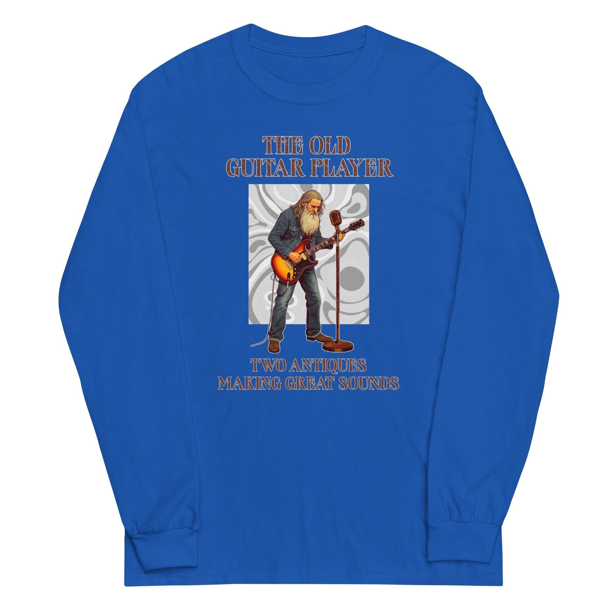 Old Guitar Players Shirt Men’s Long Sleeve Shirt guitarist t-shirt gift for retired guitar player