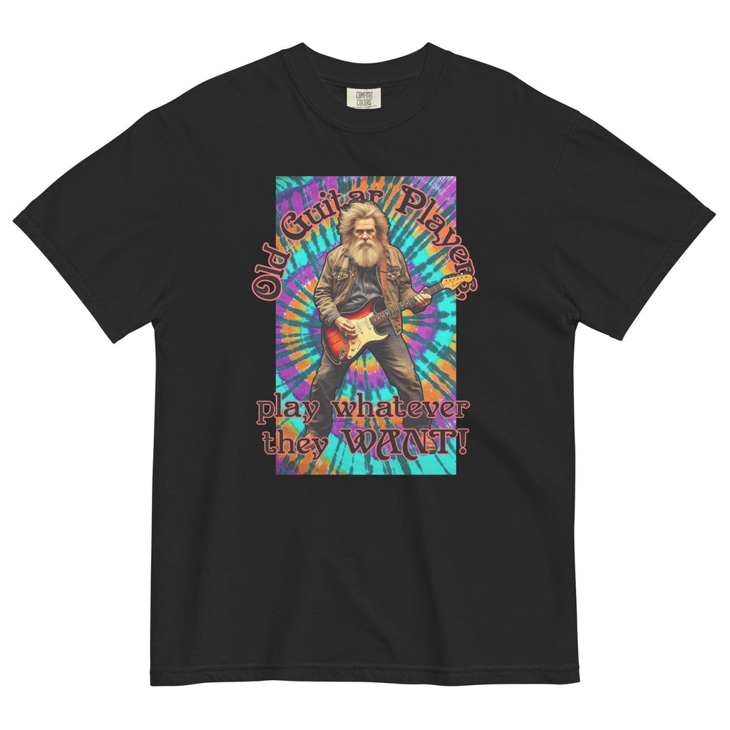 Funny Guitar Shirt Comfort Colors old guitar player tshirt gift for older guitarist, gift for Dadyed heavyweight t-shirt