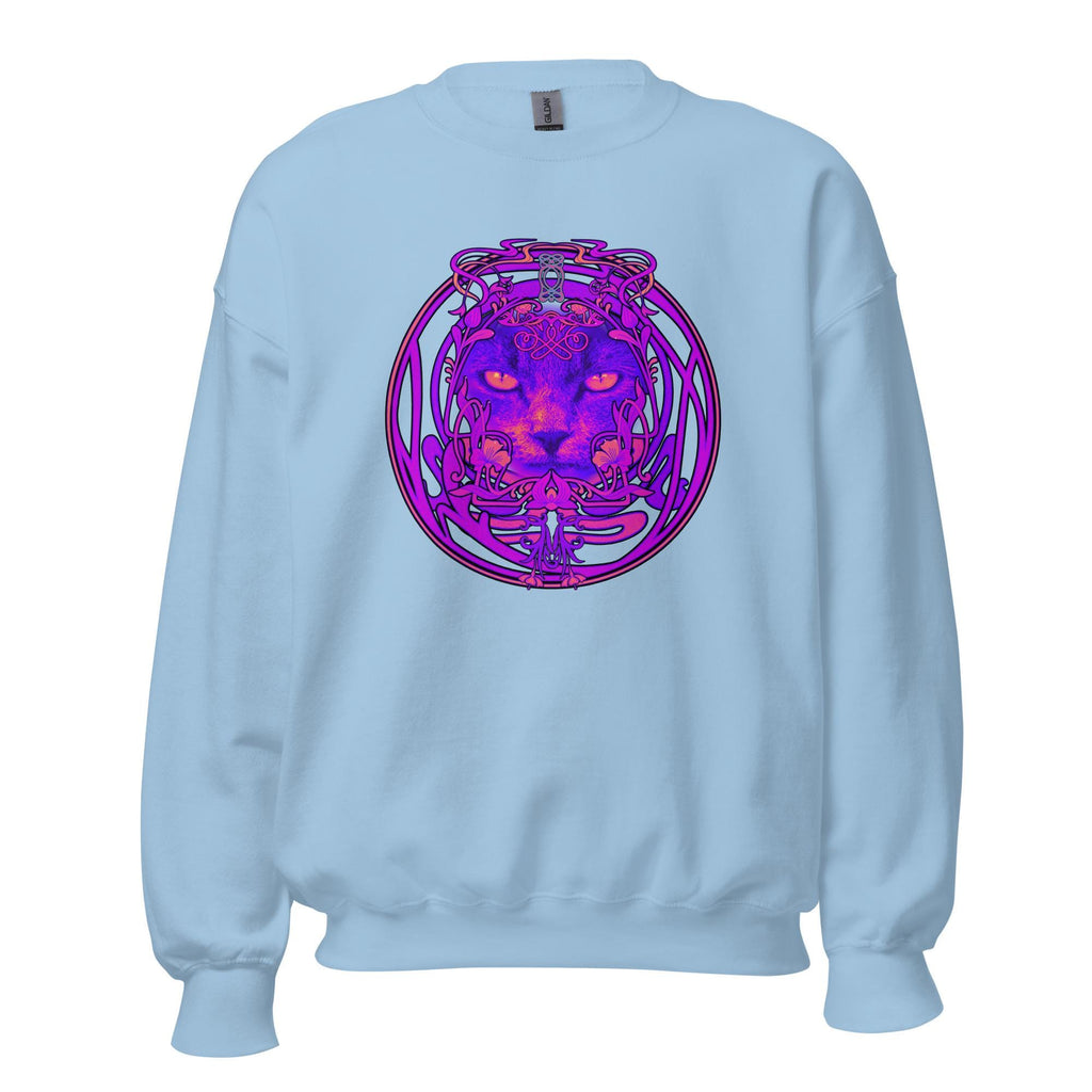 Abstract Cat Sweatshirt psychedelic colors cat hoodie cat lover gift Unisex Sweatshirt