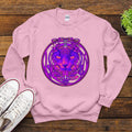 Abstract Cat Sweatshirt psychedelic colors cat hoodie cat lover gift Unisex Sweatshirt