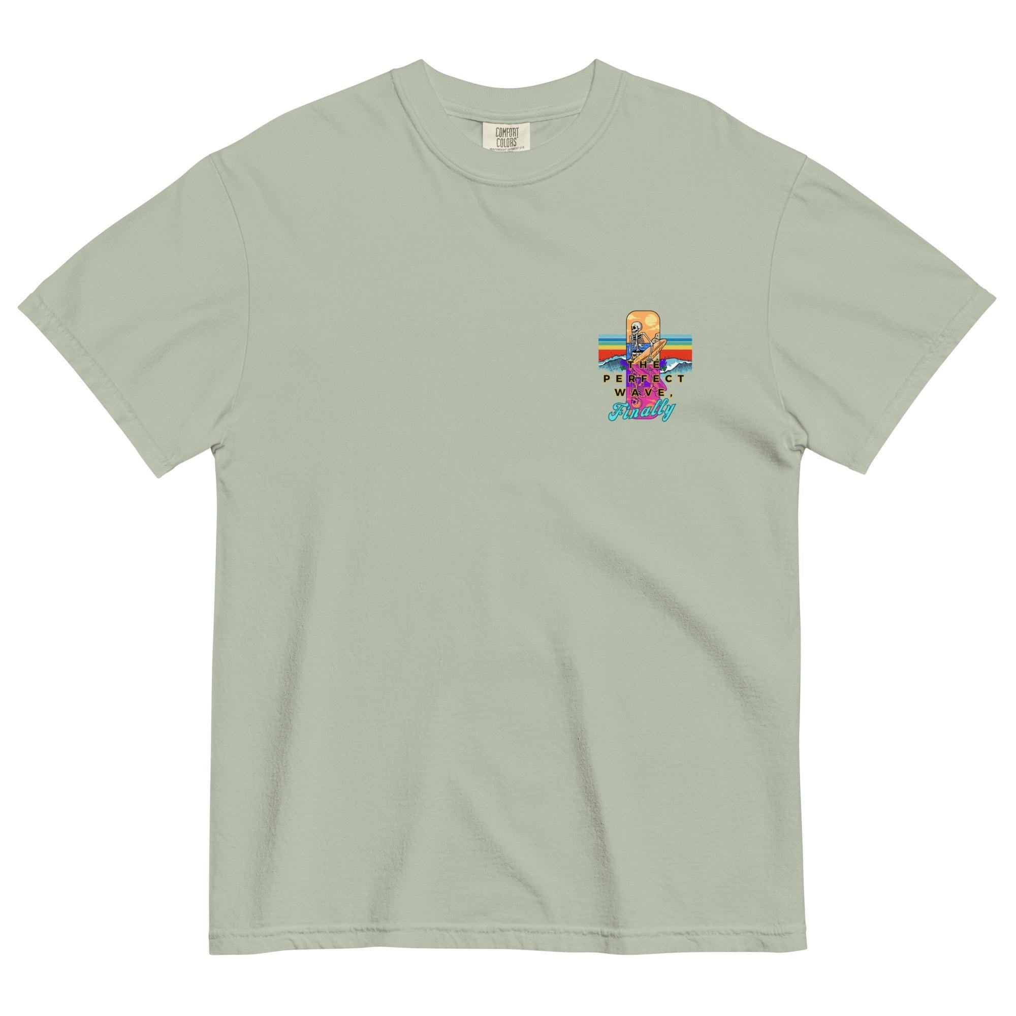 Funny Skeleton Surfer shirt, Comfort Colors Back Print summer tshirts surfing tees Gift for Surfer Unisex tees