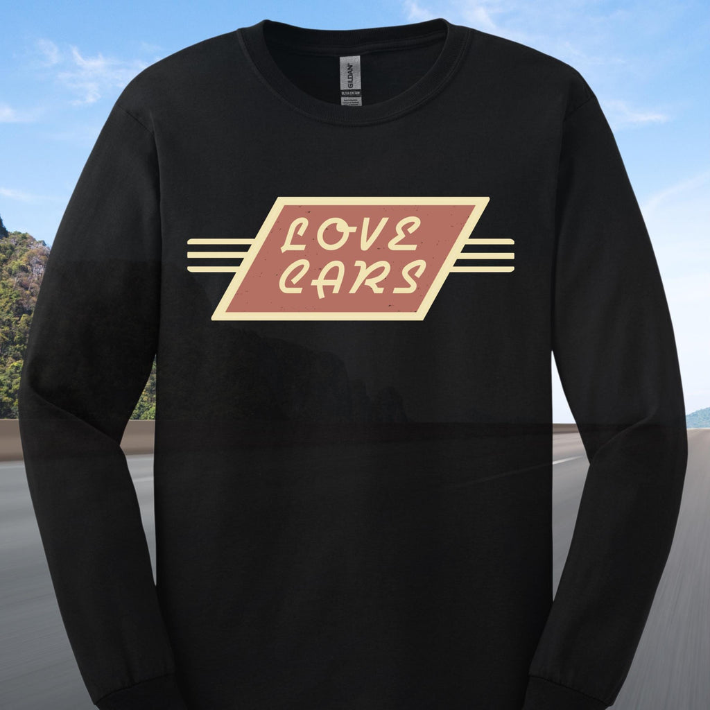 Love Cars Shirt car lover gift retro cars mens long sleeve tshirt
