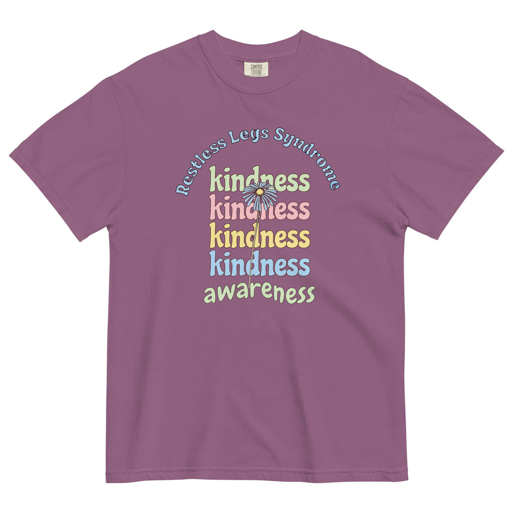 Restless Legs Syndrome Shirt Comfort Colors Kindness t-shirt RLS awareness tee Unisex garment-dyed heavyweight t-shirt