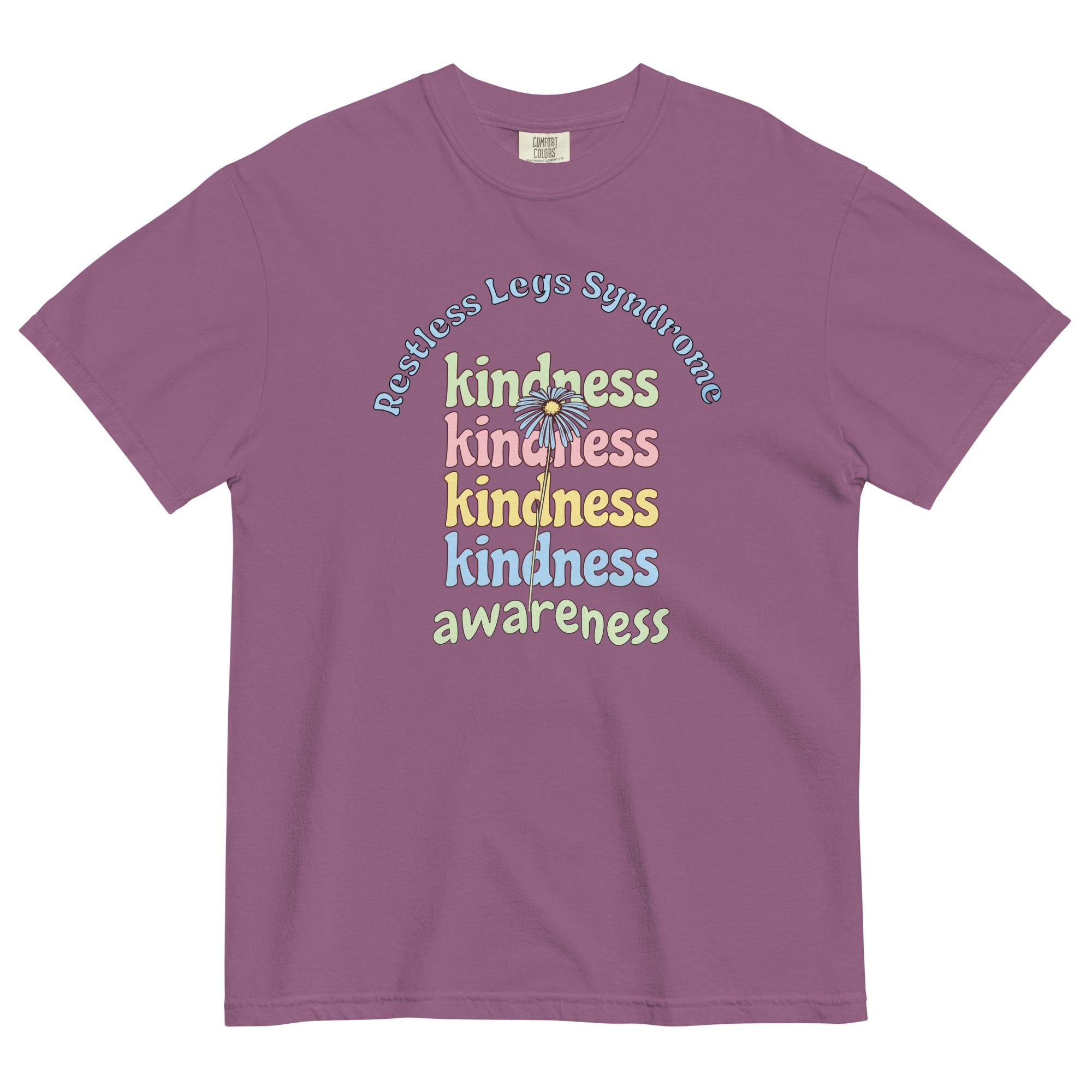 Restless Legs Syndrome Shirt Comfort Colors Kindness t-shirt RLS awareness tee Unisex garment-dyed heavyweight t-shirt