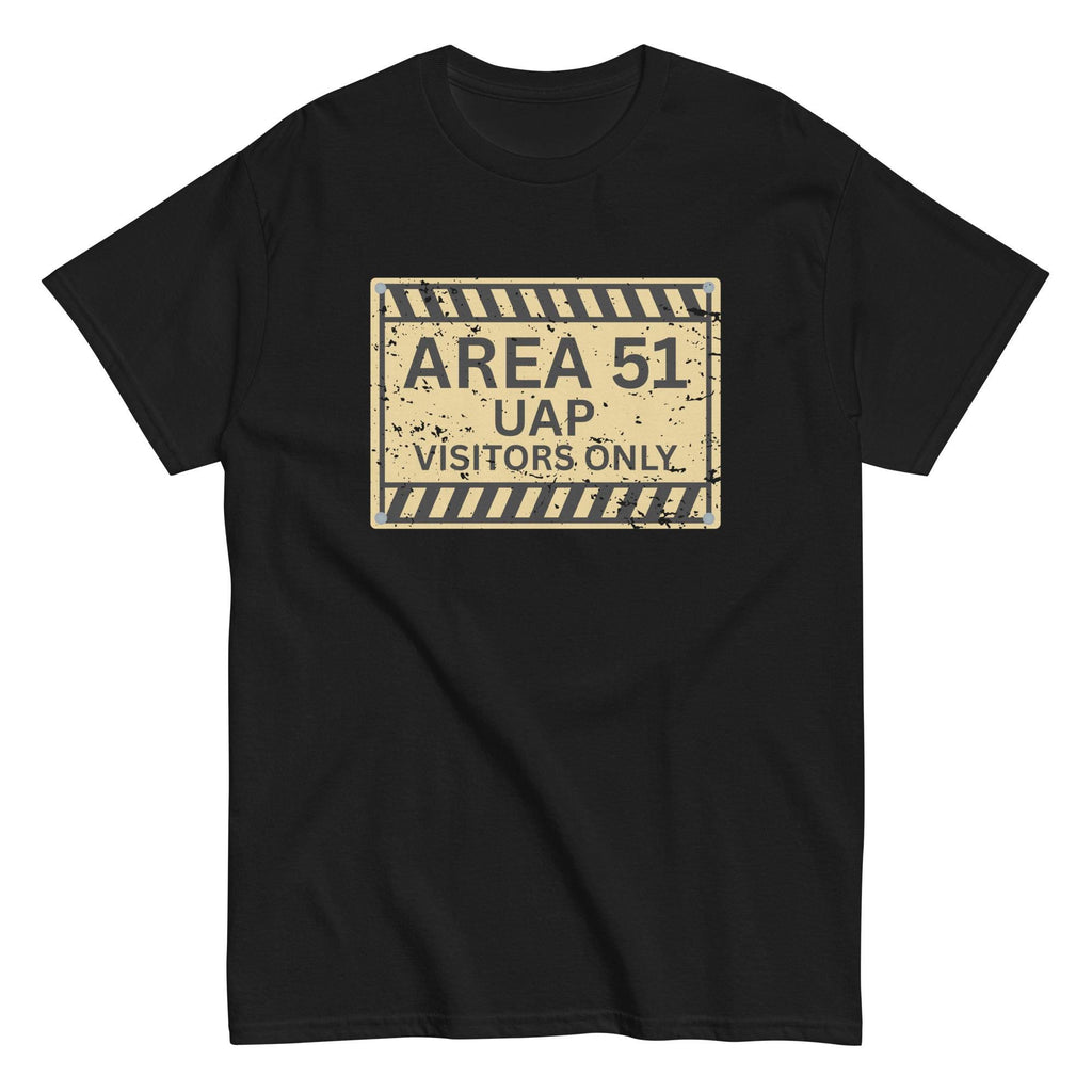Funny UFO Sign Tshirt Area 51 tee Gildan mens cotton tee