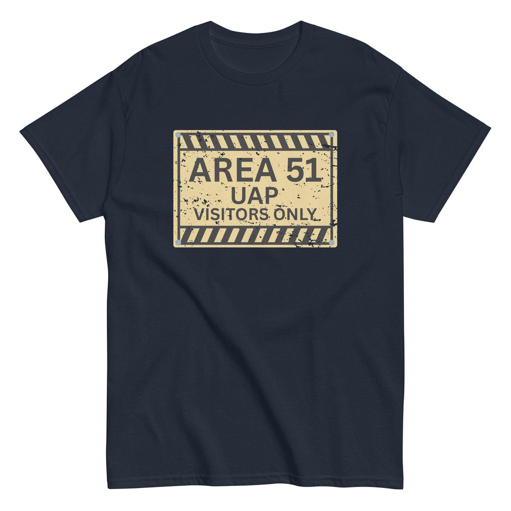 Funny UFO Sign Tshirt Area 51 tee Gildan mens cotton tee