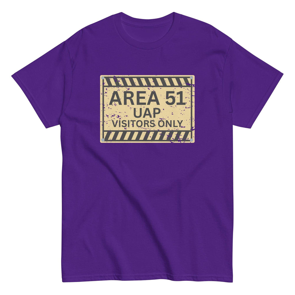 Funny UFO Sign Tshirt Area 51 tee Gildan mens cotton tee