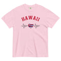 Hawaiian heartbeat Shirt Comfort Colors Hawaii Tshirt gift for Hawaii lover Hawaiian Valentine shirt Hawaiian flag tee