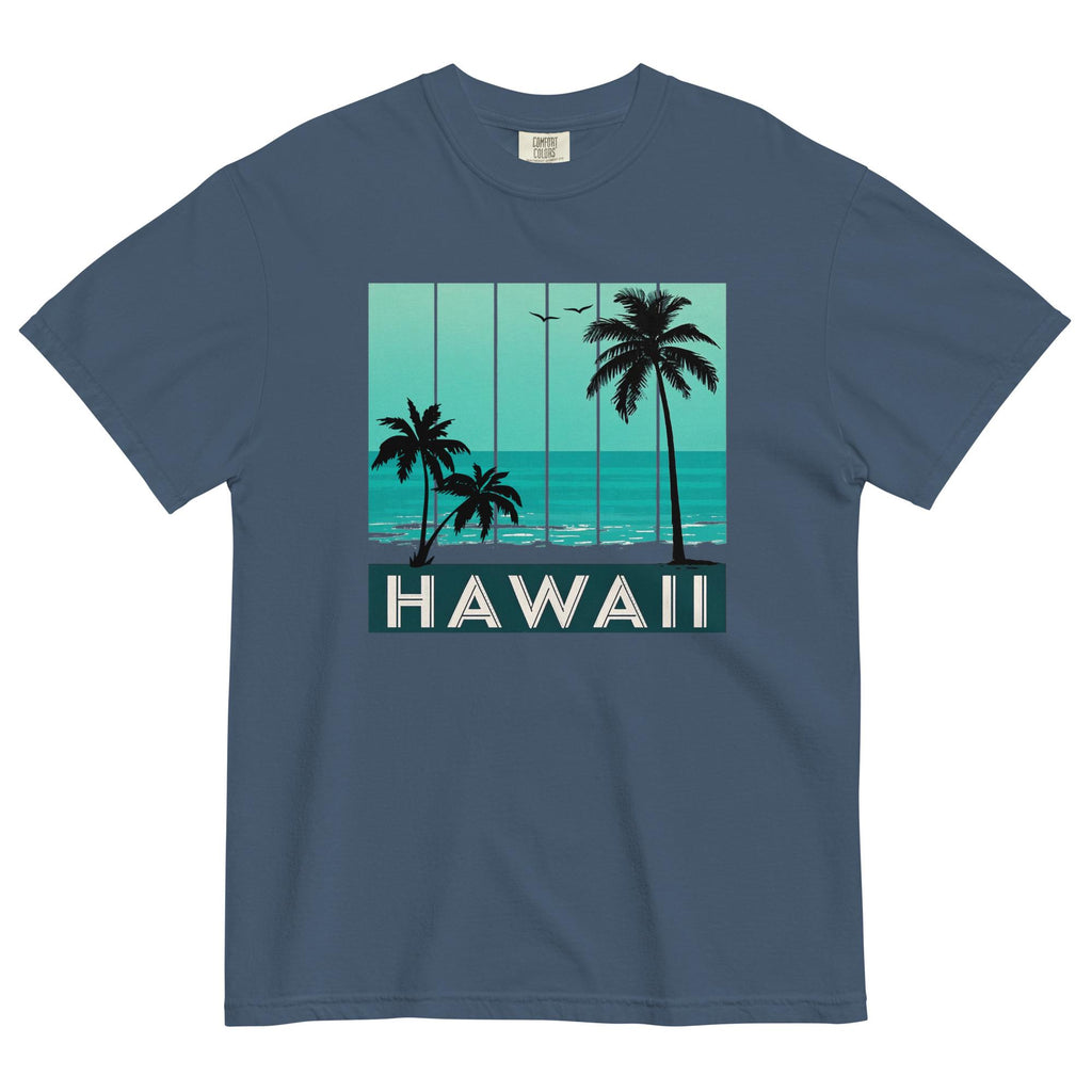 Hawaii palm trees shirt Comfort Colors ocean and palms t-shirt gift for Hawaii lover vacation tees Unisex garment-dyed t-shirt