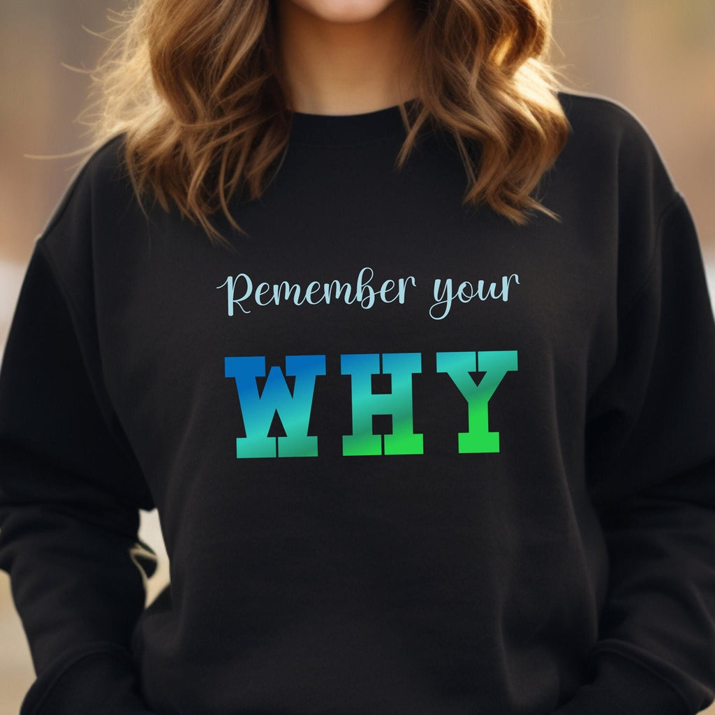 Motivational Sweatshirt: Recovery gift Remember Your Why sweatshirt  Counselor Gift Inspirational hoodie