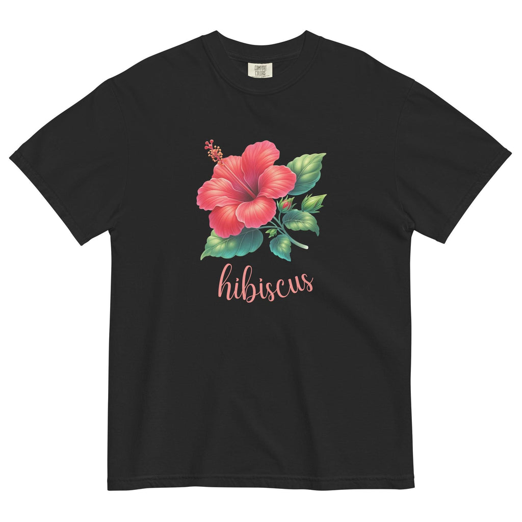 Red Hibiscus Shirt Comfort Colors hibiscus t-shirt Hawaiian flowers Tshirt Unisex garment-dyed heavyweight t-shirt