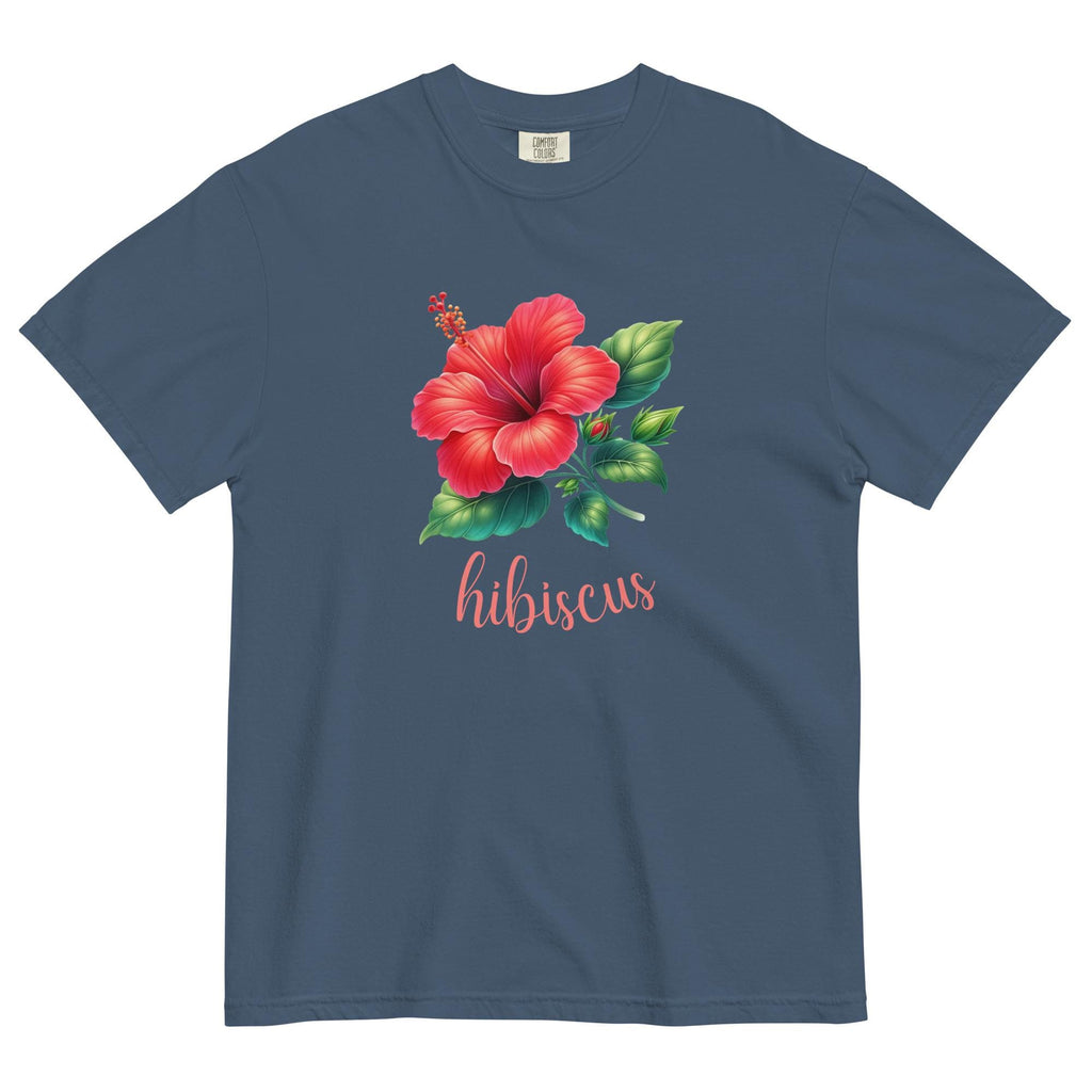 Red Hibiscus Shirt Comfort Colors hibiscus t-shirt Hawaiian flowers Tshirt Unisex garment-dyed heavyweight t-shirt