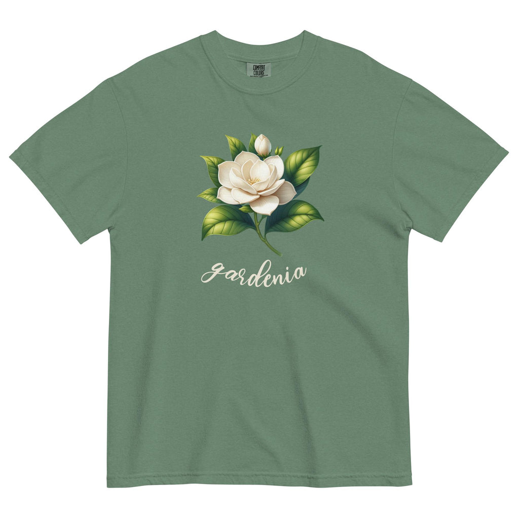 Gardenia Flower T-Shirt: Comfort Colors, Tropical Hawaiian Tee