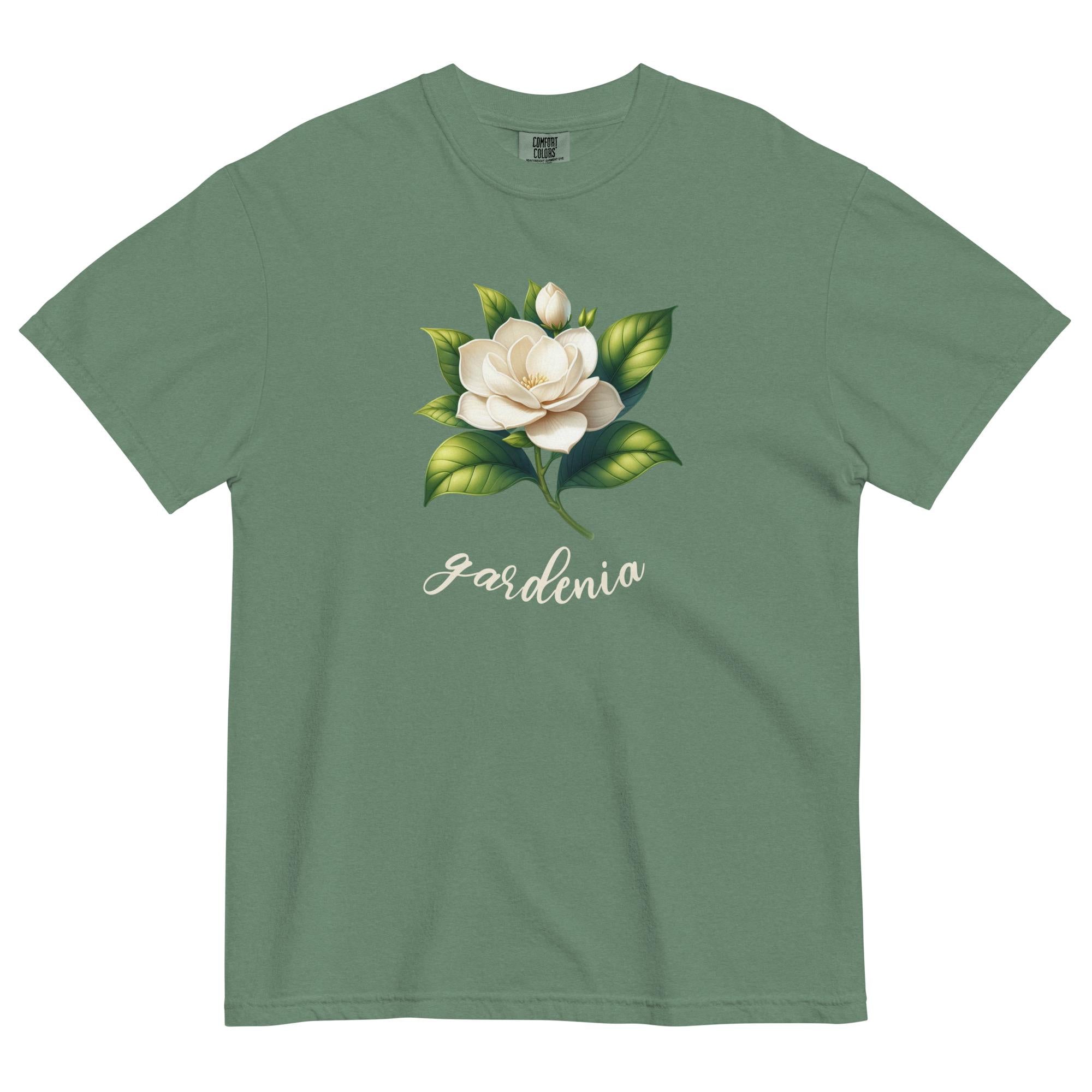 Gardenia Flower T-Shirt: Comfort Colors, Tropical Hawaiian Tee