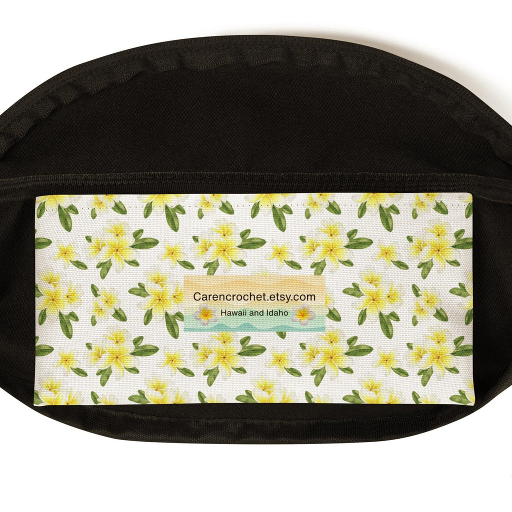Plumeria Fanny Pack Hawaiian flowers waist bag plumeria lover gift frangipani fanny pack bag