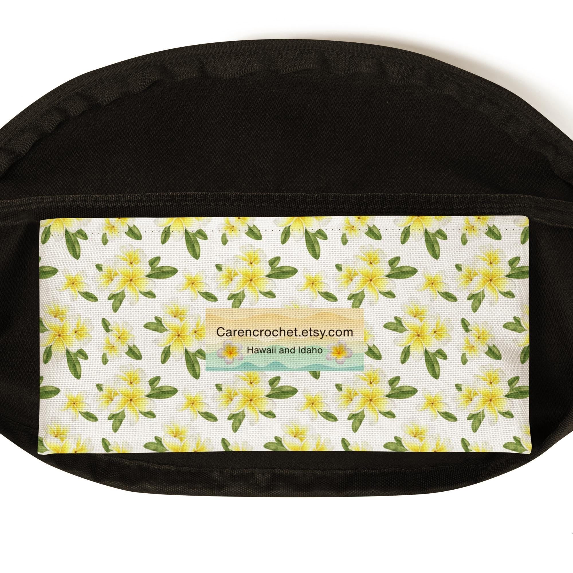 Plumeria Fanny Pack Hawaiian flowers waist bag plumeria lover gift frangipani fanny pack bag