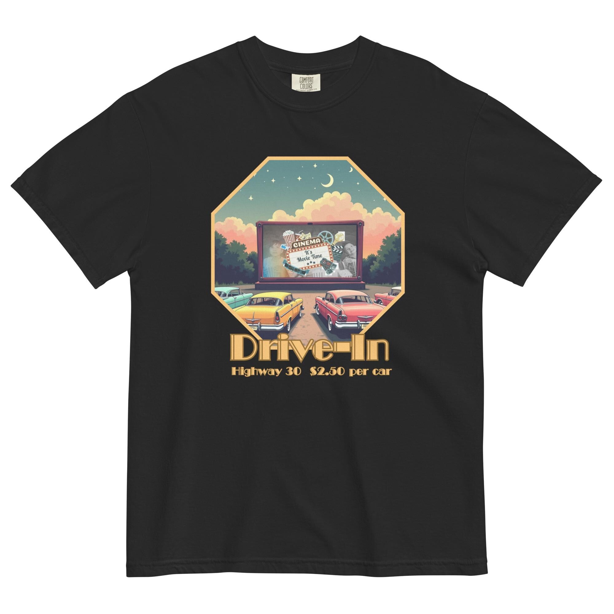 Retro Drive-In Movie Shirt Comfort Colors Drive-In nostalgia t-shirt movie buff gift cinema lover gift