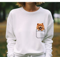 Chow Chow Sweatshirt, Cute Dog in Pocket, Chow Mom Gift