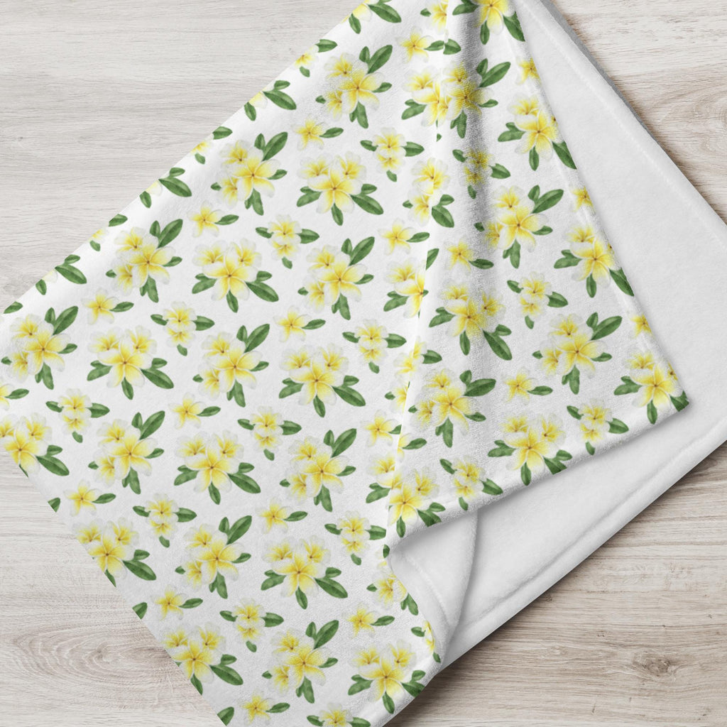 Plumeria Throw Blanket Tropical flowers throw small blanket frangipani flowers 30 x 40