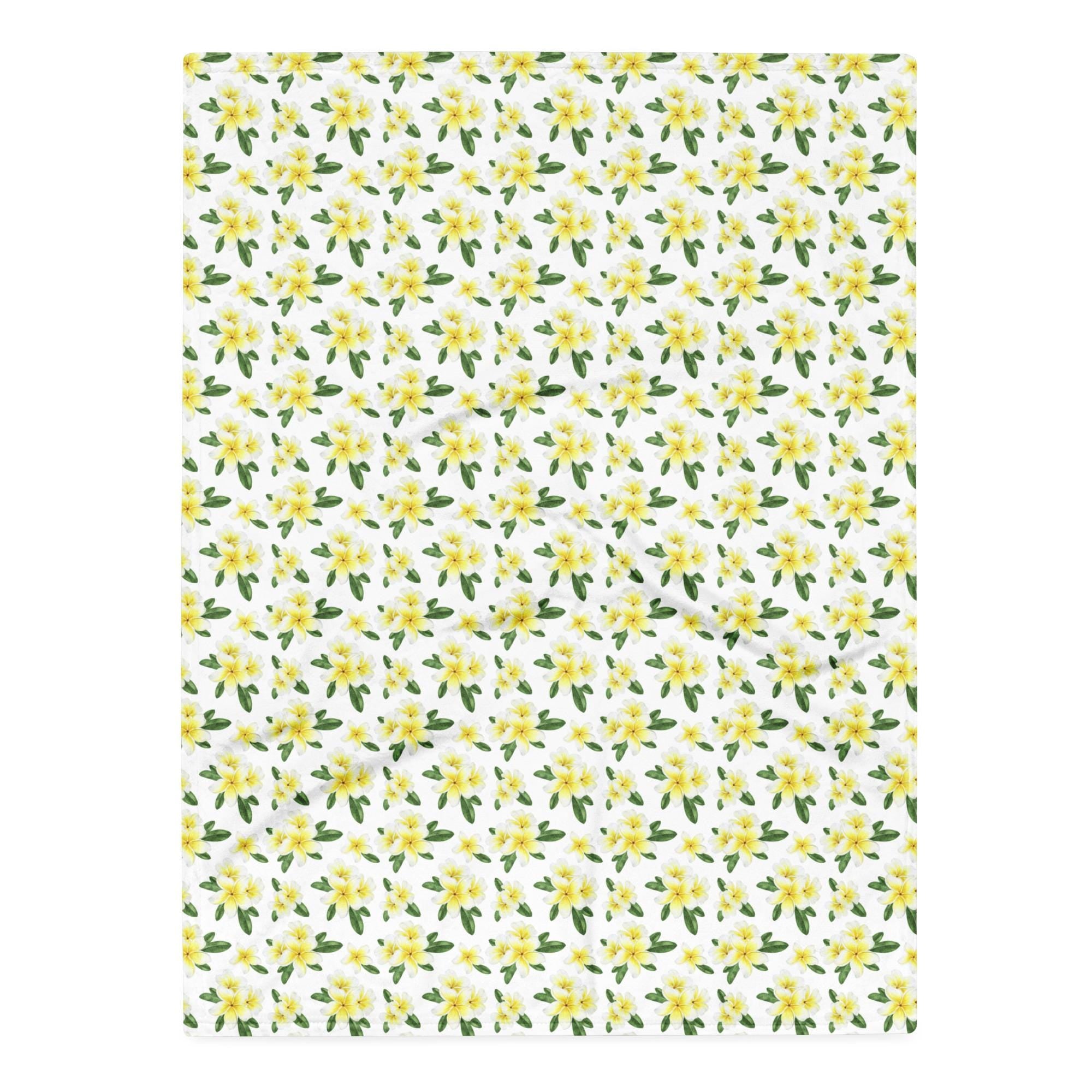 Plumeria Throw Blanket Tropical flowers throw small blanket frangipani flowers 30 x 40