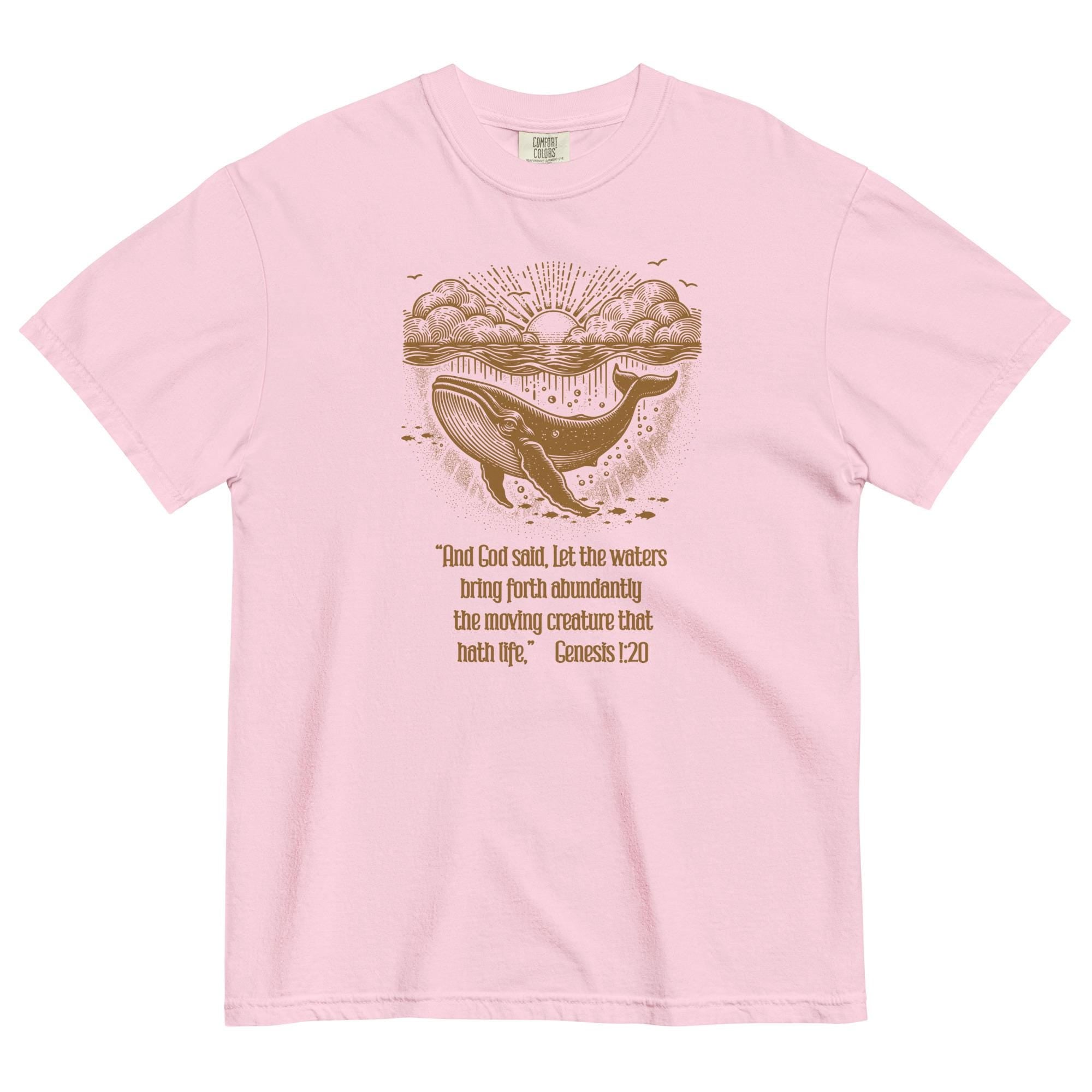 Whale Christian bible verse Genesis creation t-shirt LDS shirts Unisex tees