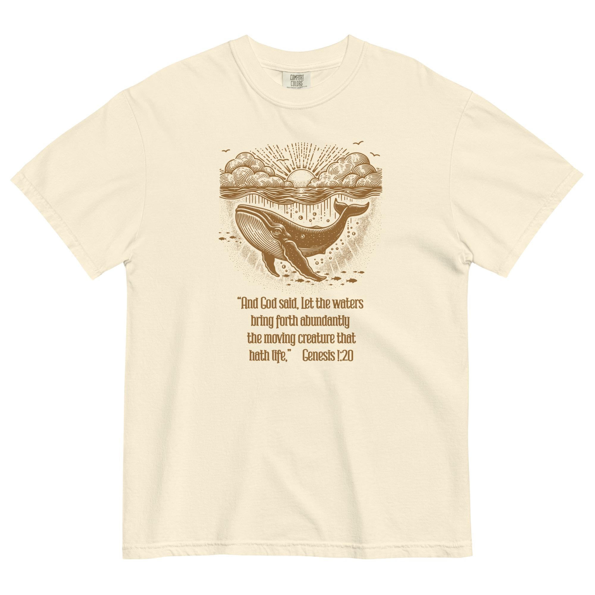 Whale Christian bible verse Genesis creation t-shirt LDS shirts Unisex tees