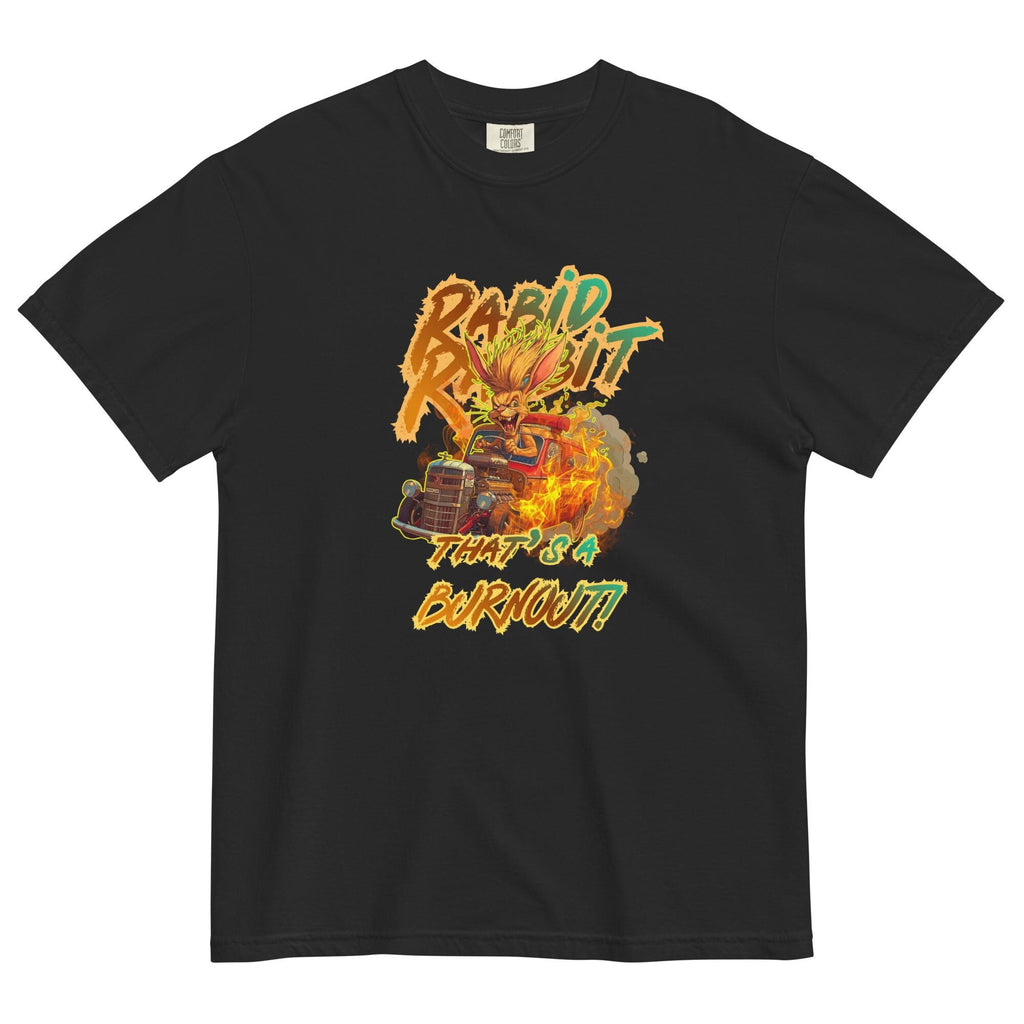 Rabid Rabbit Burnout Shirt Car racing t-shirt funny racing tee Unisex garment-dyed heavyweight t-shirt
