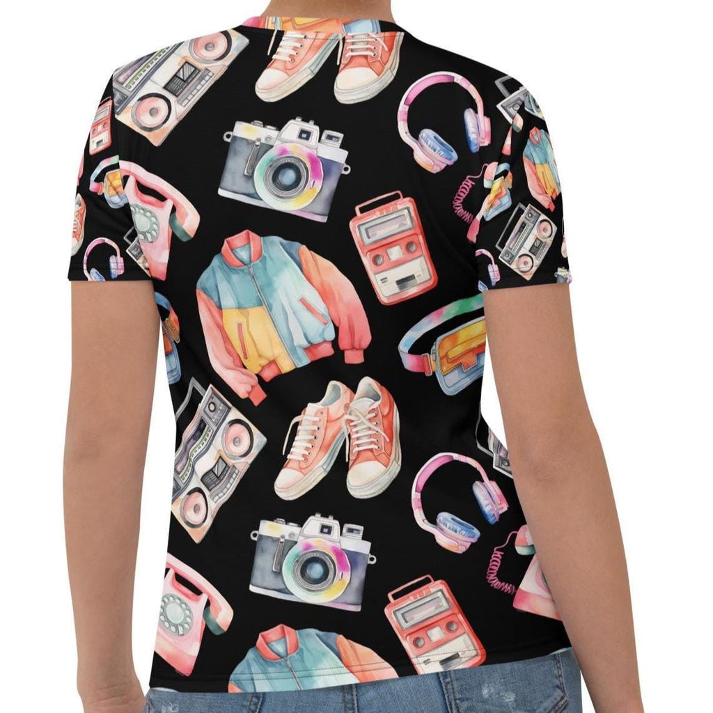 Retro 80s t-shirt womens boombox T-shirt gift for 70s born 80s nostalgia gift