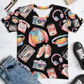 Retro 80s t-shirt womens boombox T-shirt gift for 70s born 80s nostalgia gift