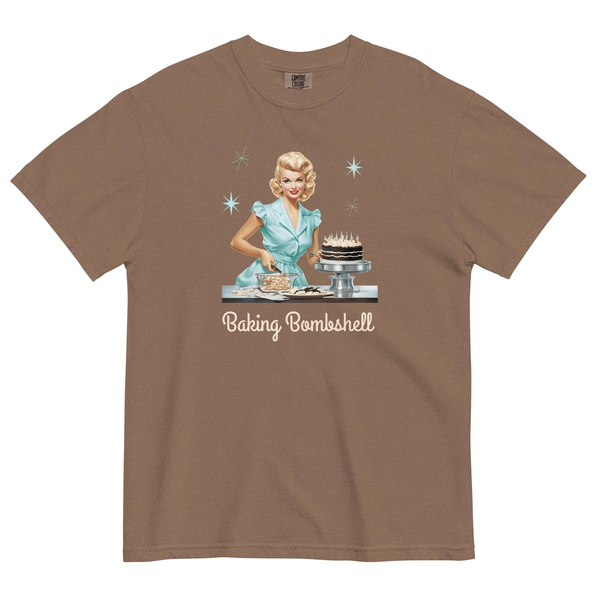 Retro 50s Housewife Shirt Comfort Colors Baking Bombshell T-shirt gift for Baker gift for wife Retro baking teert
