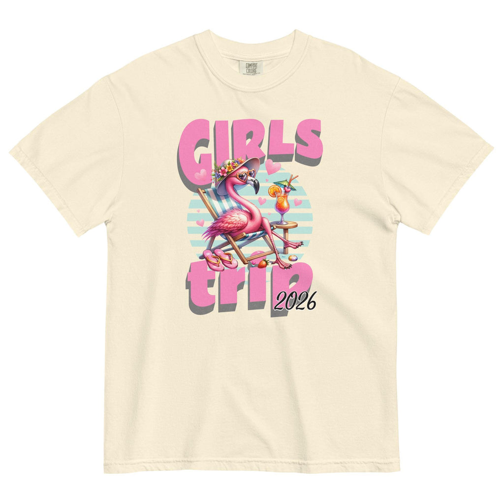 Girls Trip 2026 Comfort Colors Flamingo T-Shirt Group shirts vacation