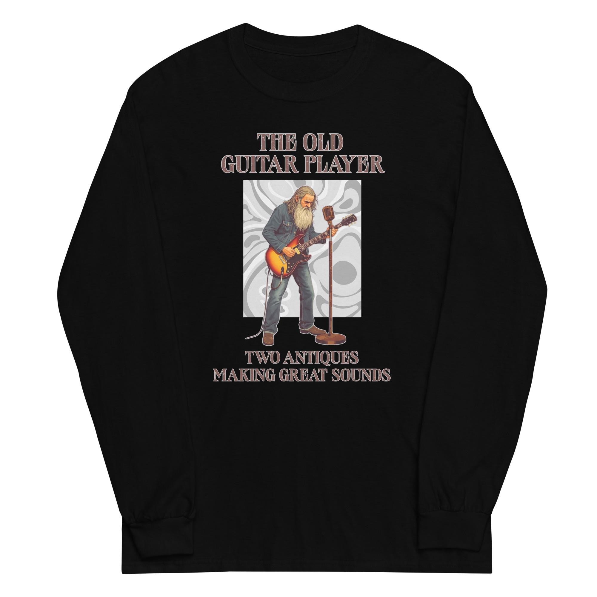 Old Guitar Players Shirt Men’s Long Sleeve Shirt guitarist t-shirt gift for retired guitar player