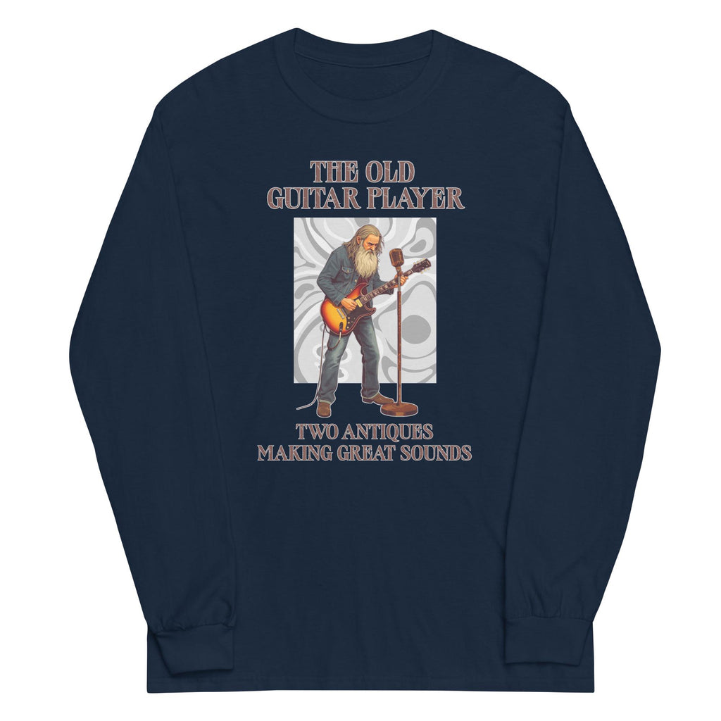Old Guitar Players Shirt Men’s Long Sleeve Shirt guitarist t-shirt gift for retired guitar player