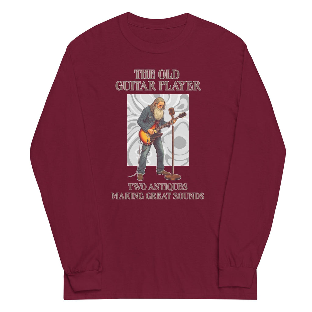 Old Guitar Players Shirt Men’s Long Sleeve Shirt guitarist t-shirt gift for retired guitar player