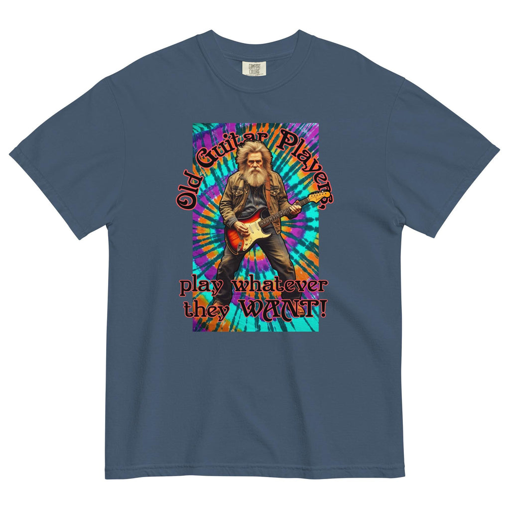 Funny Guitar Shirt Comfort Colors old guitar player tshirt gift for older guitarist, gift for Dadyed heavyweight t-shirt