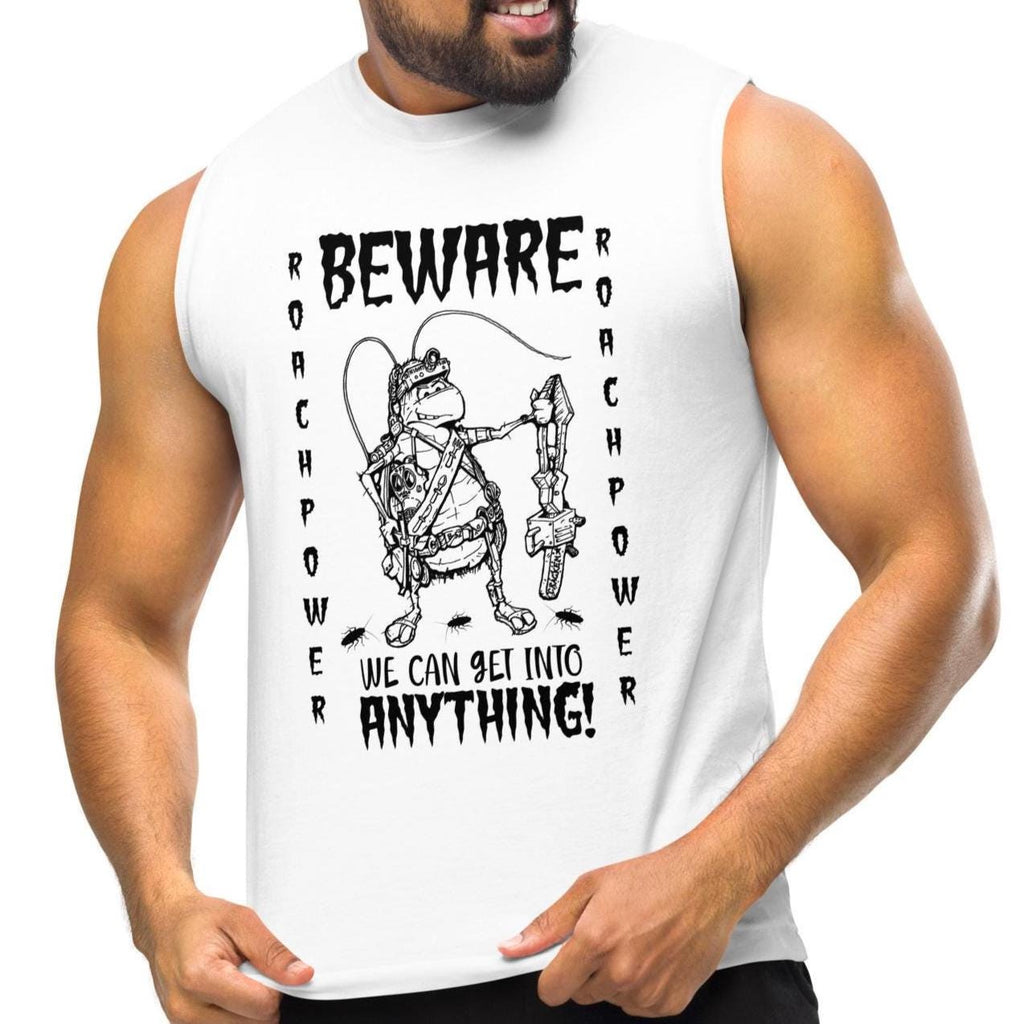 Funny Roach Muscle Shirt cockroach pest shirt Hawaii roach humor unisex tank top
