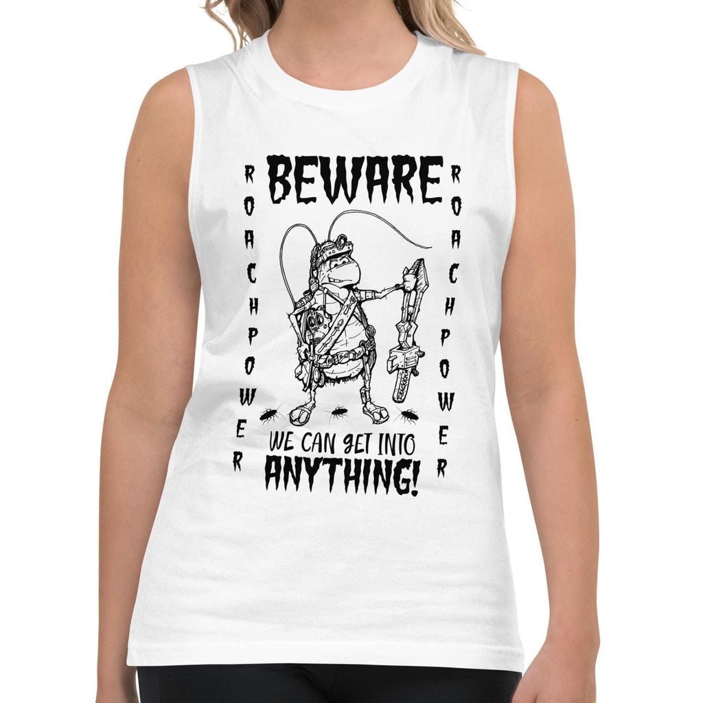 Funny Roach Muscle Shirt cockroach pest shirt Hawaii roach humor unisex tank top
