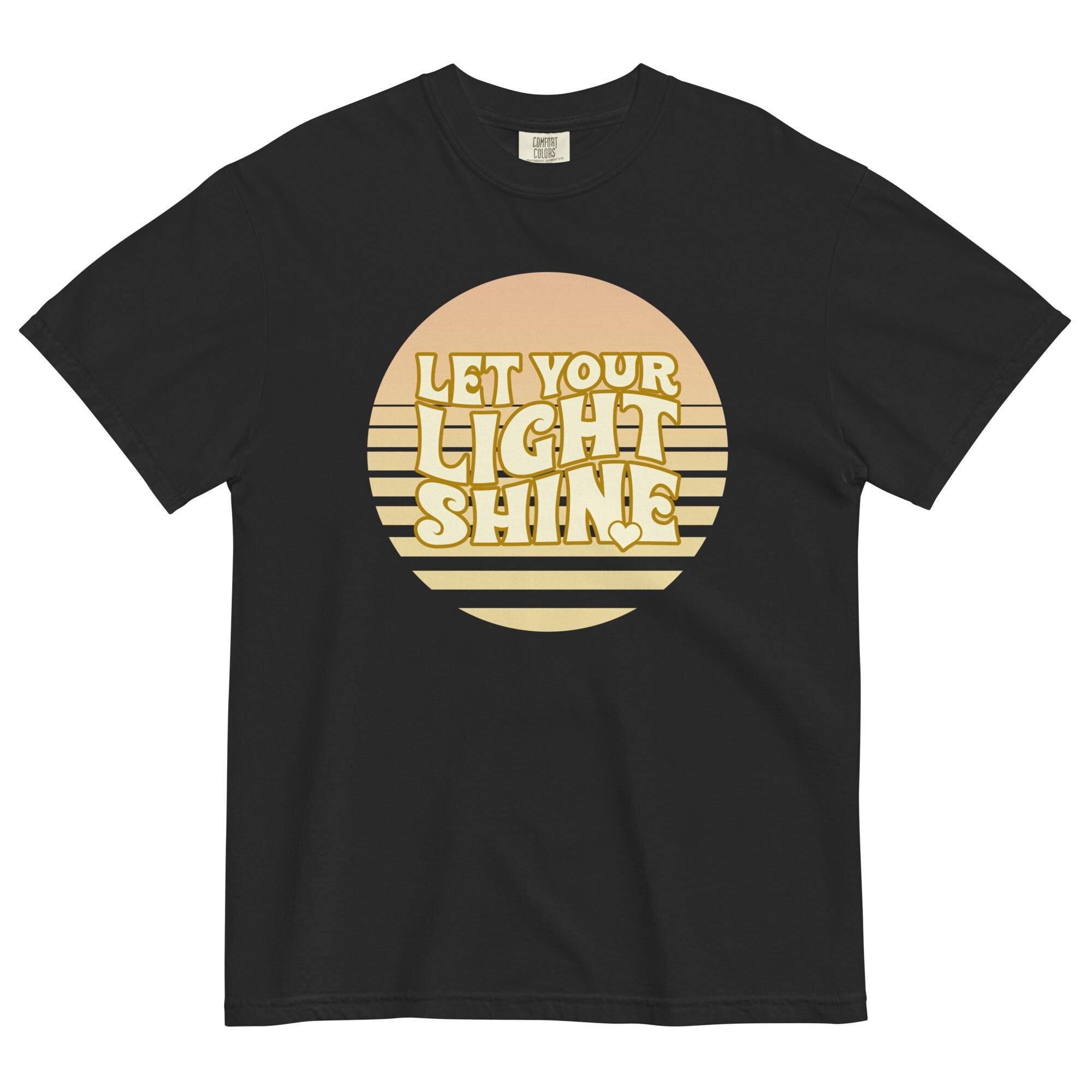 Retro Christian T-shirt Let Your Light Shine Comfort Colors tee Unisex garment-dyed heavyweight t-shirt