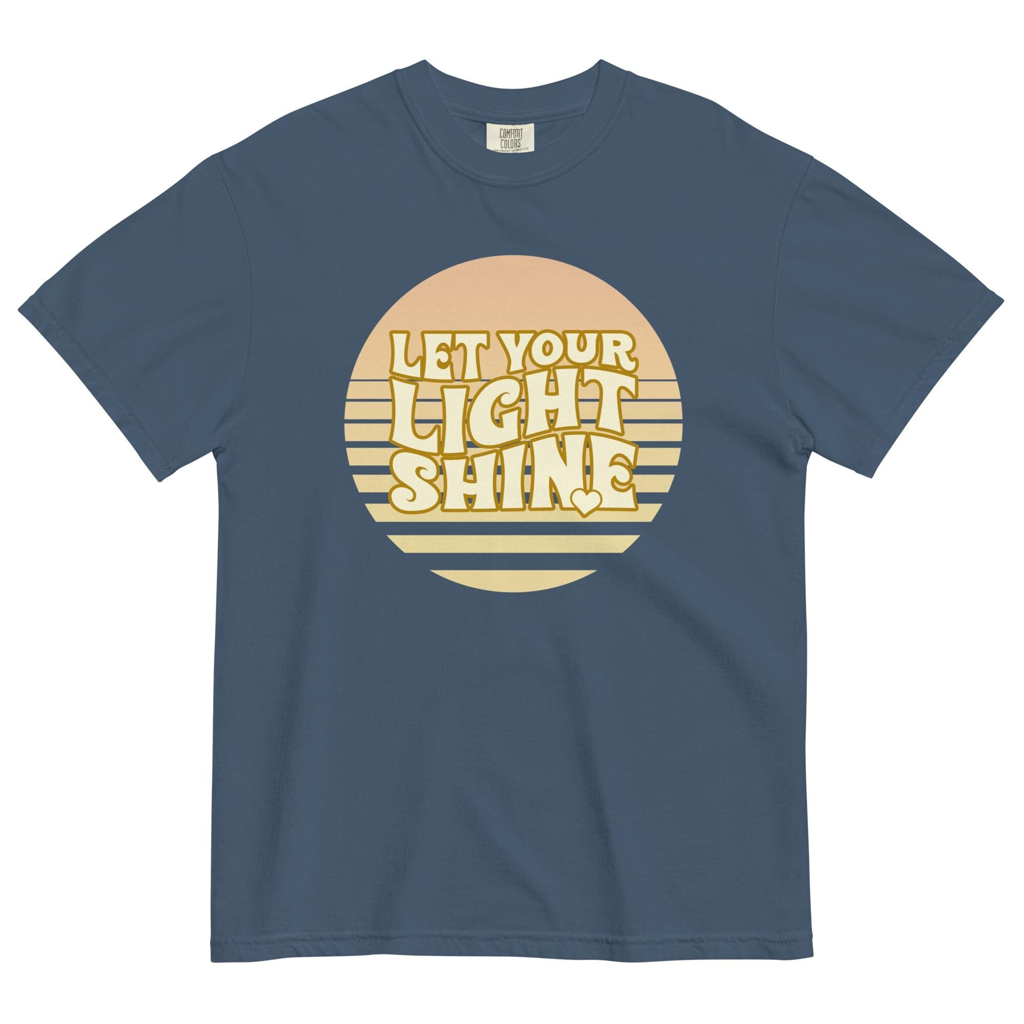 Retro Christian T-shirt Let Your Light Shine Comfort Colors tee Unisex garment-dyed heavyweight t-shirt