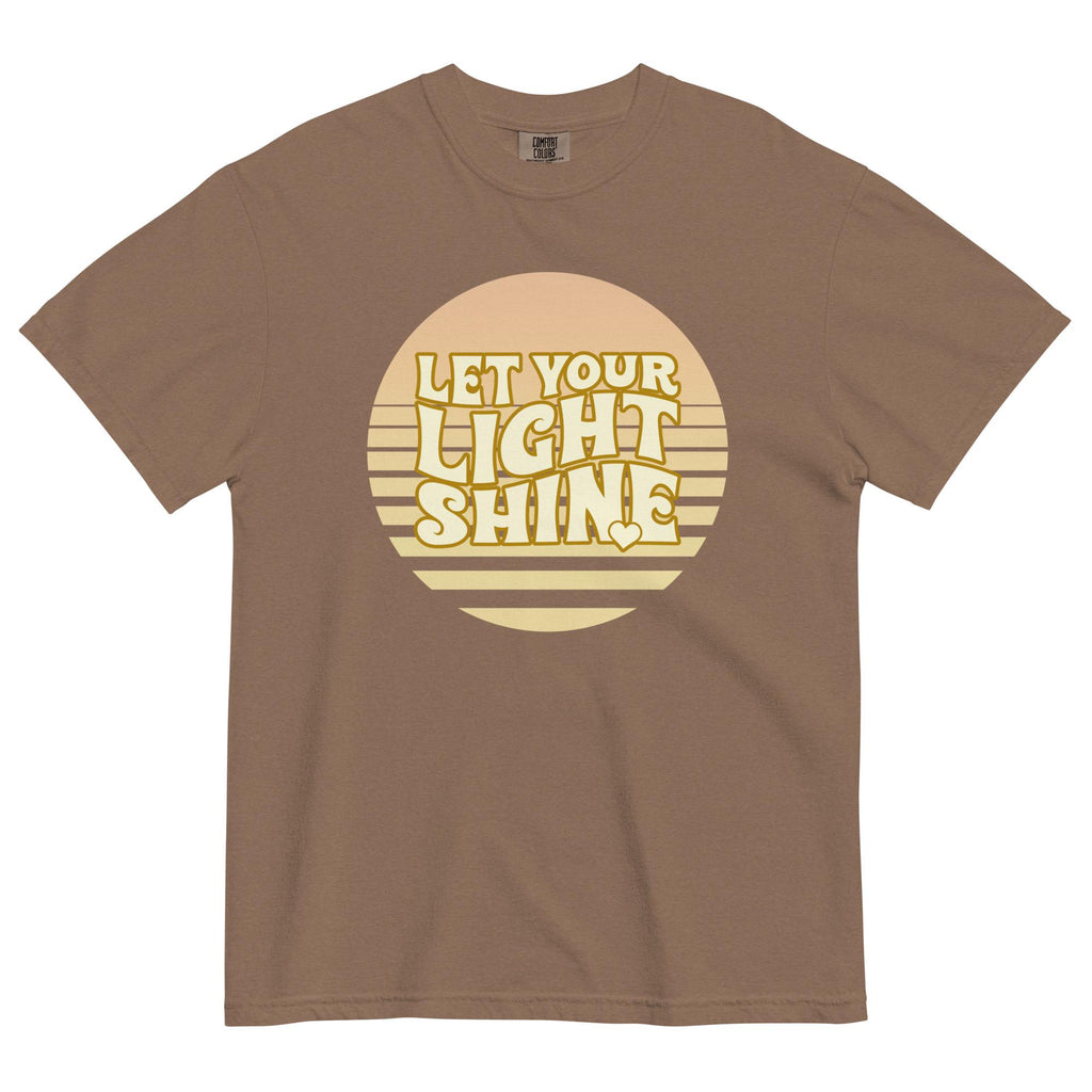 Retro Christian T-shirt Let Your Light Shine Comfort Colors tee Unisex garment-dyed heavyweight t-shirt