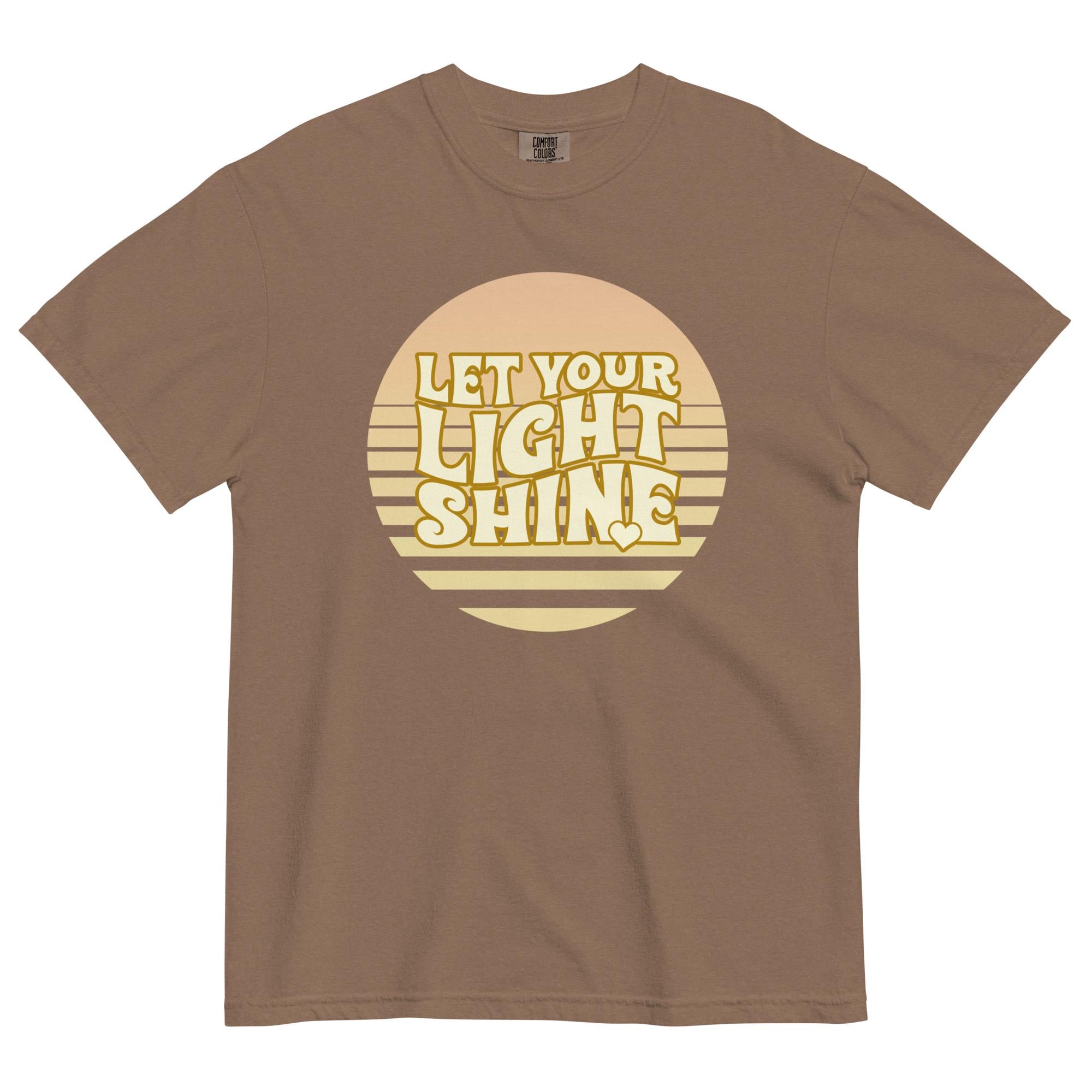 Retro Christian T-shirt Let Your Light Shine Comfort Colors tee Unisex garment-dyed heavyweight t-shirt