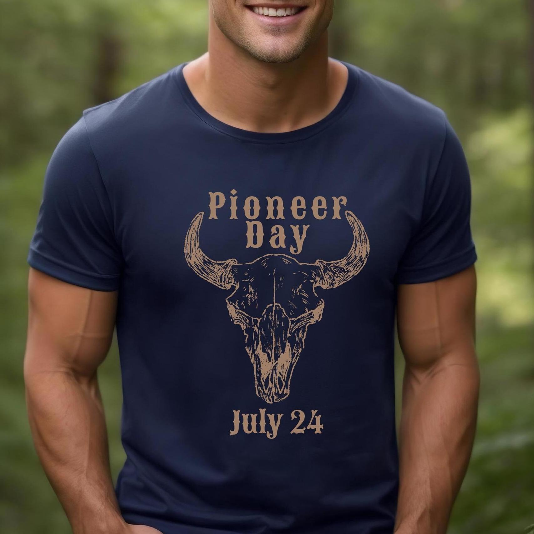 Pioneer Day Skull Graphic T-Shirt, LDS Gift