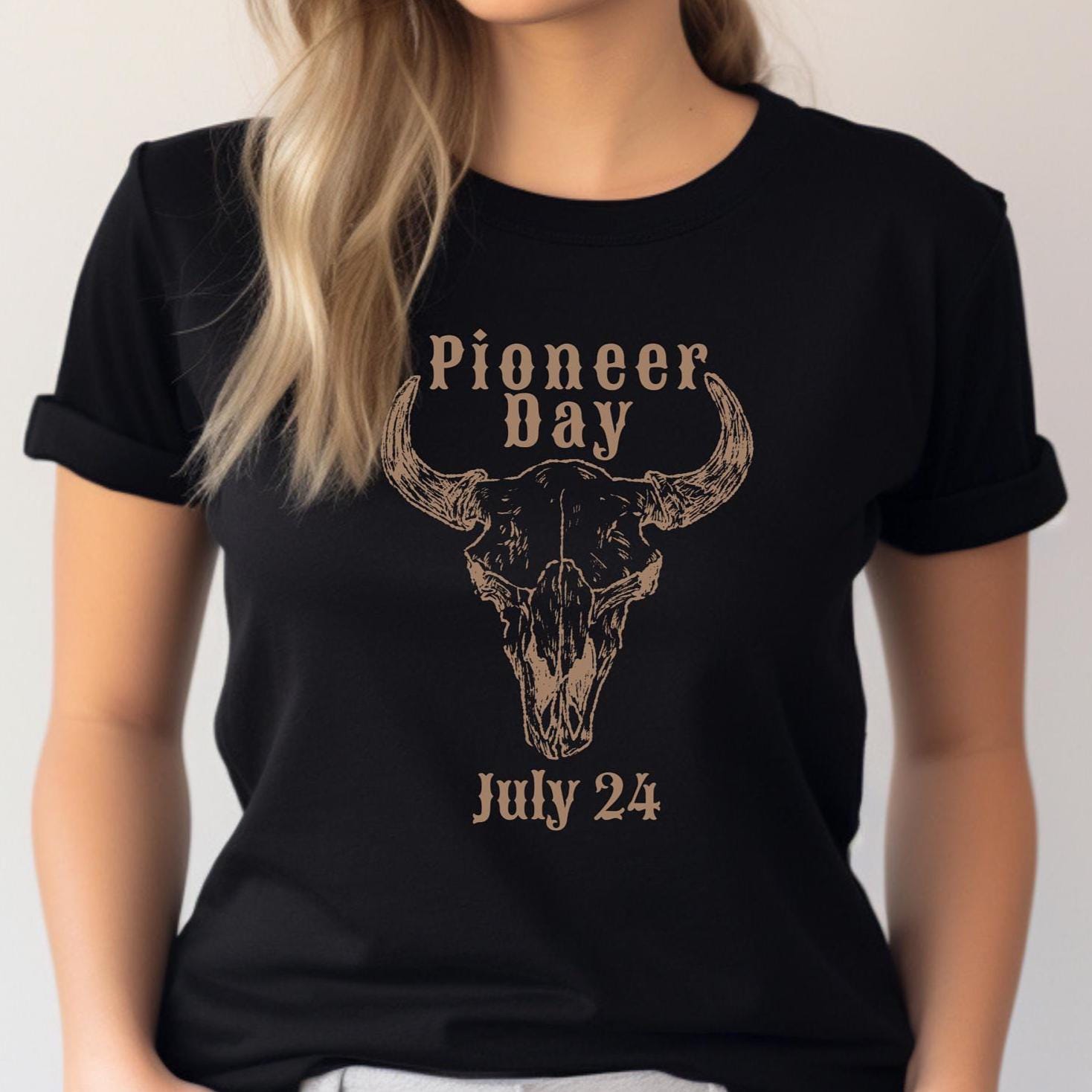 Pioneer Day Skull Graphic T-Shirt, LDS Gift