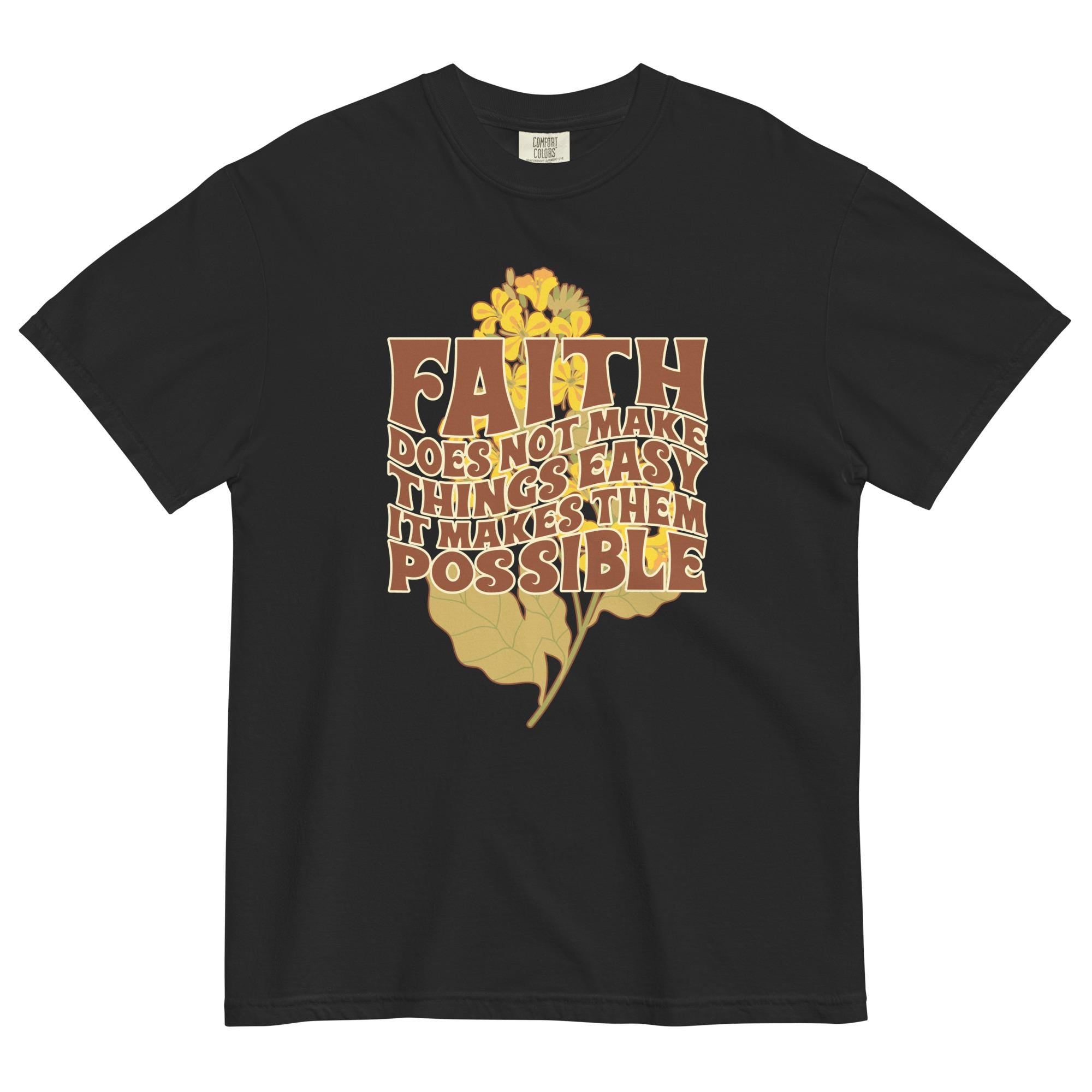 Christian Faith Shirt Comfort Colors Art Nouveau Faith Quote T-shirt Unisex garment-dyed heavyweight t-shirt