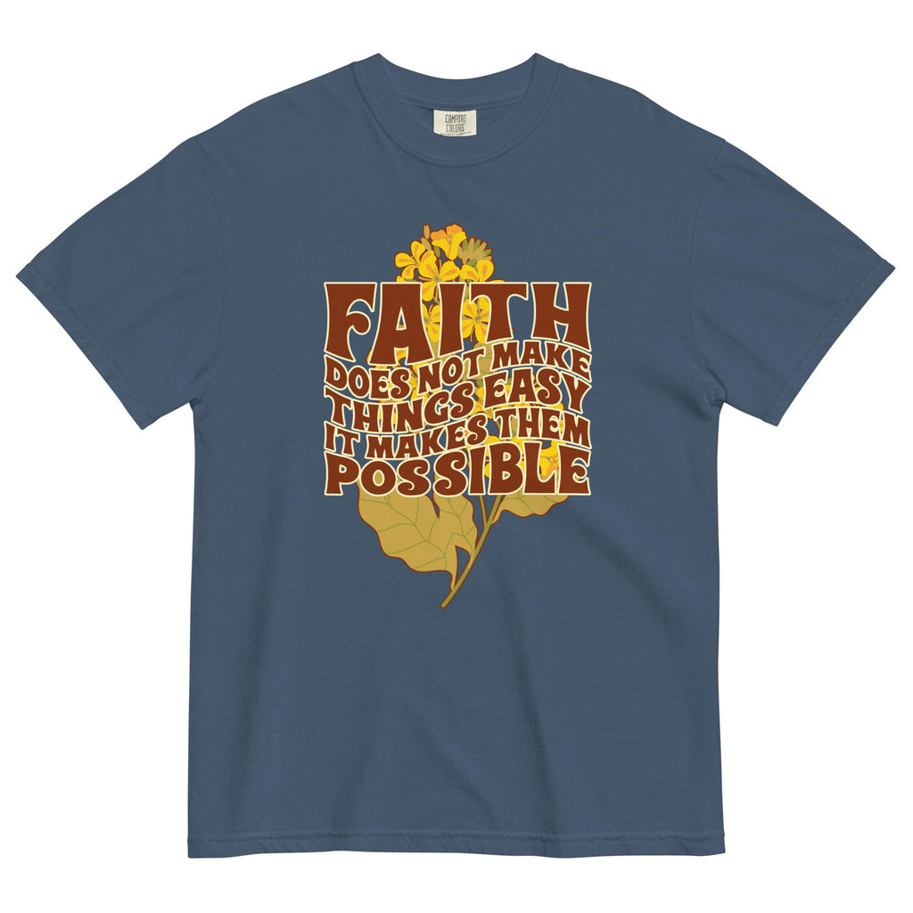 Christian Faith Shirt Comfort Colors Art Nouveau Faith Quote T-shirt Unisex garment-dyed heavyweight t-shirt