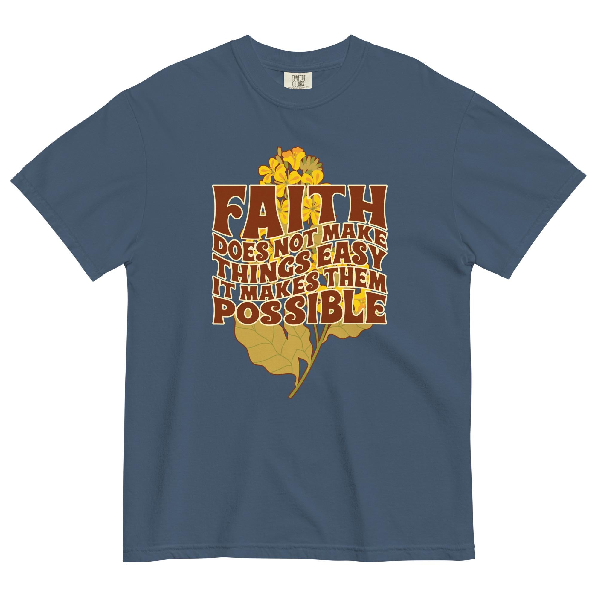 Christian Faith Shirt Comfort Colors Art Nouveau Faith Quote T-shirt Unisex garment-dyed heavyweight t-shirt