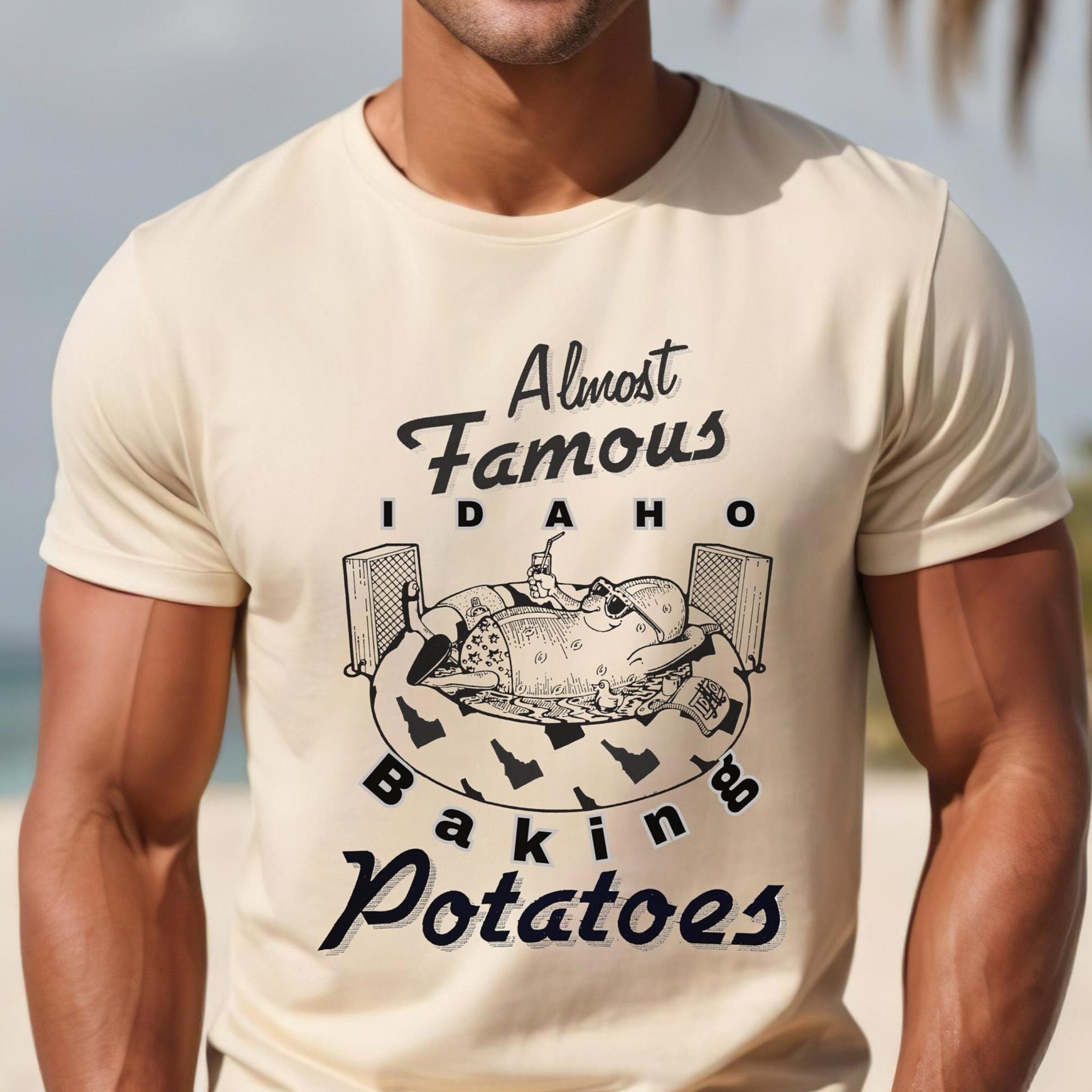 Funny Idaho Potato Shirt: Vintage Cartoon Art unisex soft tee