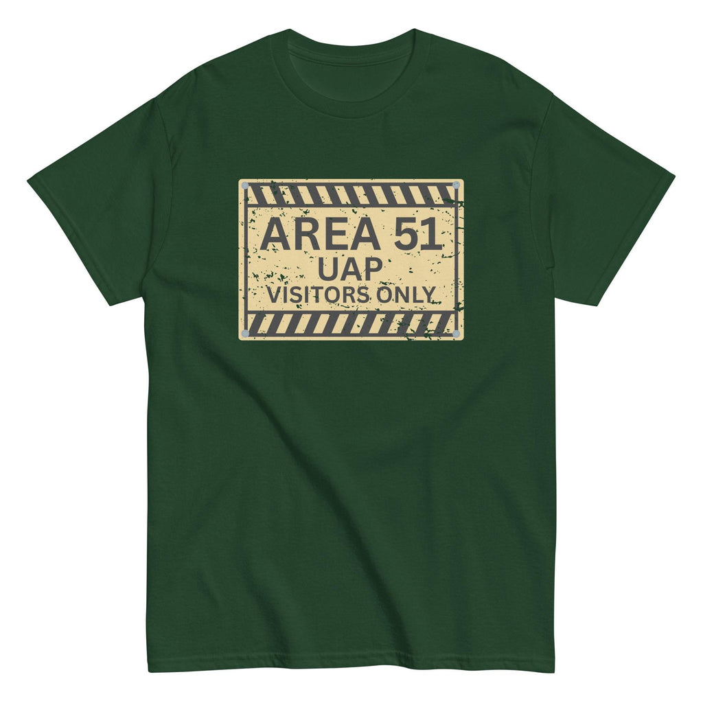 Funny UFO Sign Tshirt Area 51 tee Gildan mens cotton tee