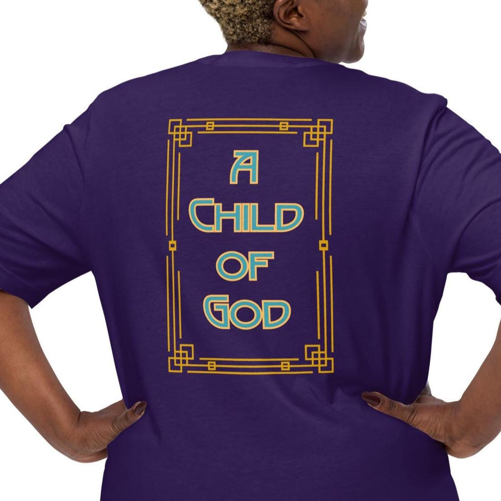 Christian back print t-shirt "Child of God" LDS tee gift for Christian LDS Unisex t-shirt