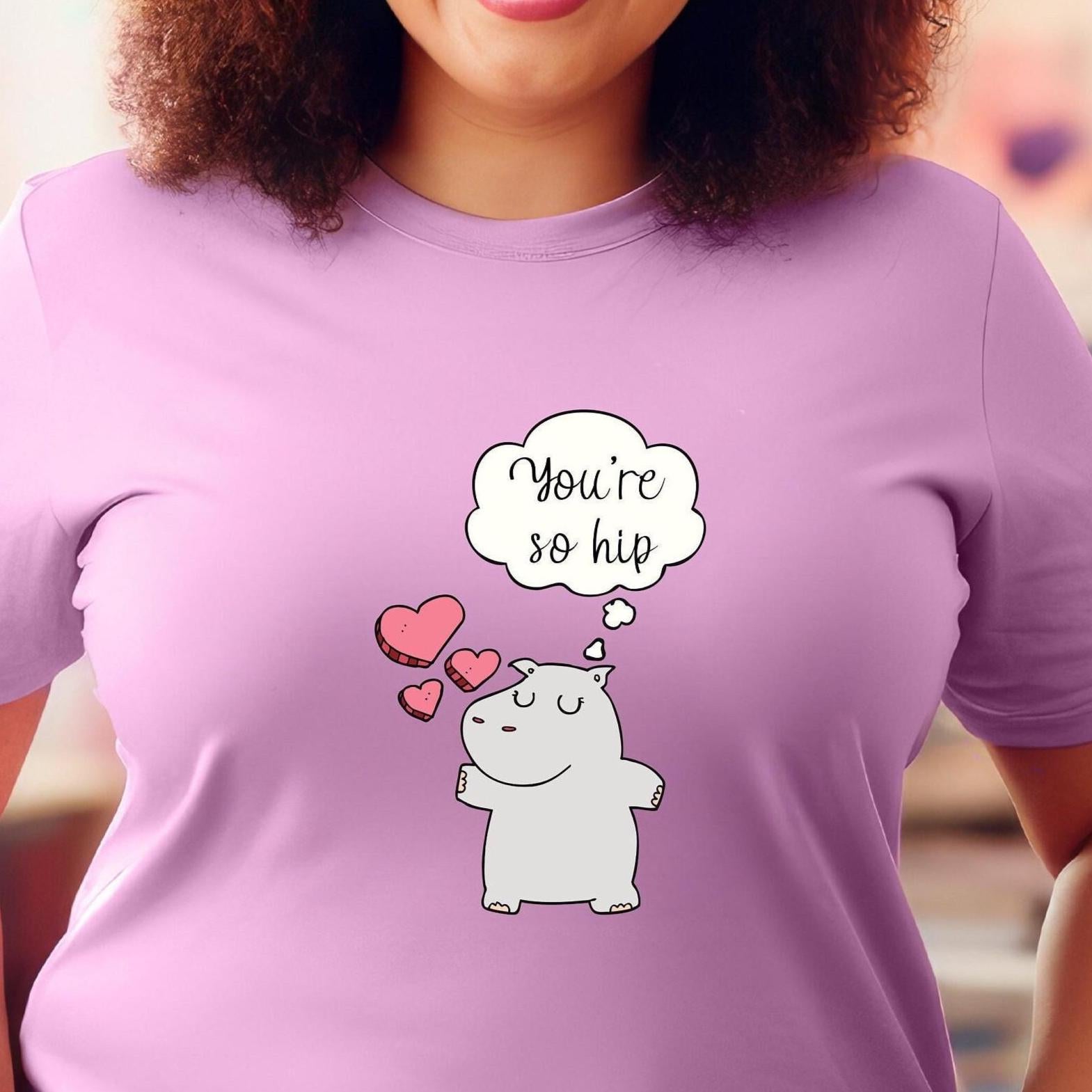 Hippo Shirt, Gift for Hippo lover, Hippo love shirt, Hip Tee Hippo t-shirt